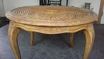 ronde houten salontafel met rotan, 50 tot 100 cm, Minder dan 50 cm, Rond, Gebruikt
