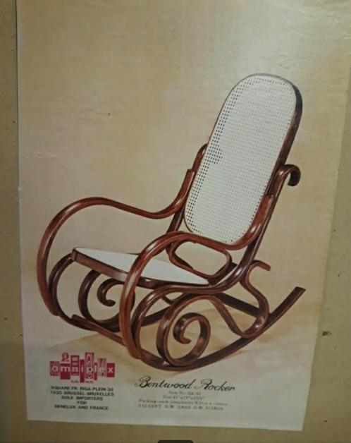 Schommelstoel, Huis en Inrichting, Stoelen, Nieuw, Hout, Riet of Rotan, Bruin, Ophalen