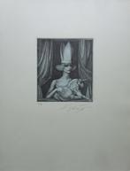 ERNST FUCHS / EVA MIT EINHORN / KLEURETS / 52x39cm / SIG, Enlèvement ou Envoi