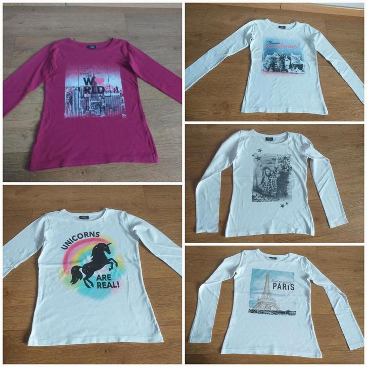 Nieuwe t-shirts/longsleeves maat 146/152, Kinderen en Baby's, Kinderkleding | Maat 152, Nieuw, Meisje, Shirt of Longsleeve, Ophalen of Verzenden