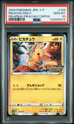 Pikachu PSA 10 - S-P 124 - Promo japonaise 2020, Enlèvement ou Envoi, Comme neuf, Cartes en vrac