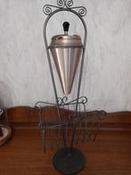 Vintage assenbak met krantenhouder, Antiek en Kunst, Ophalen