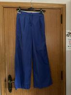Blauwe lange broek met brede pijpen, CKS, small, Kleding | Dames, Blauw, Ophalen of Verzenden, Zo goed als nieuw, Maat 36 (S)