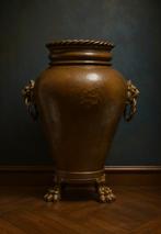 Cache-pot antique style Empire en bronze cuivre XIXe siècle, Enlèvement
