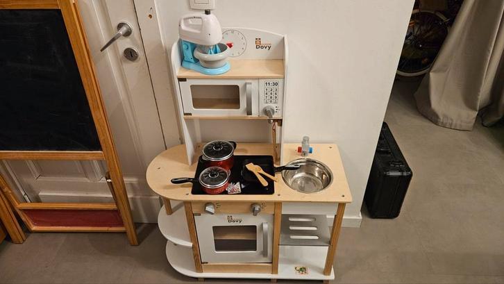 Houten speelkeuken Dovy, Kinderen en Baby's, Speelgoed | Speelkeukens, Gebruikt, Ophalen