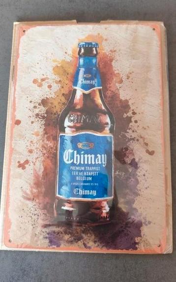 „Gestileerde” blauwe chimay. Nieuwe metalen plaat, verpakt. beschikbaar voor biedingen