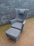 Fauteuil Ikea met voetbankje, Huis en Inrichting, Fauteuils, Ophalen