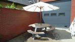 TUINTAFEL MET PARASOL EN VOET, Tuin en Terras, Ophalen