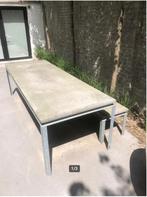 design galva tuintafel + zitbank, Ophalen, Gebruikt
