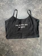 crop top Bershka XS, Kleding | Dames, Topjes, Zwart, Zonder mouw, Maat 34 (XS) of kleiner, Bershka
