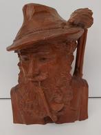 houten beeldje jager met pijp, Ophalen of Verzenden