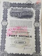 Oude aandelen: BUYSINGHEM "Les nouvelles usines BOLLINCKX SA, Ophalen of Verzenden, Gebruikt