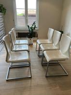 Stoelen, Huis en Inrichting, Ophalen, Gebruikt, Wit, Leer
