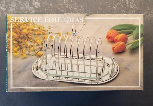 Plat à foie gras + support toasts, Maison & Meubles, Cuisine | Vaisselle, Autres types, Autres styles, Verre, Enlèvement