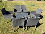 Rieten tuinstoelen met tafeltje, Ophalen, Zo goed als nieuw