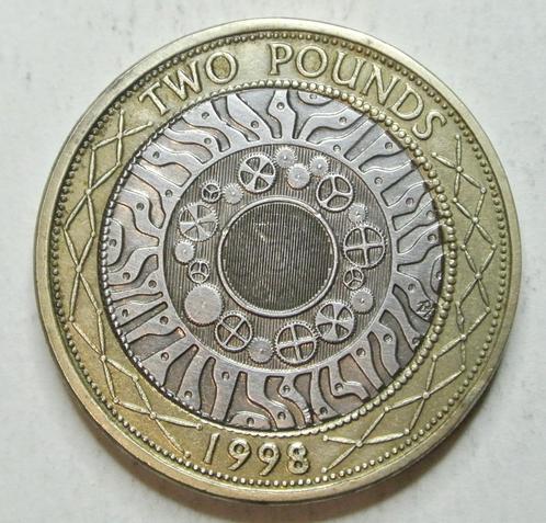 Av currency ENGLAND KM #994 „2 PONDEN” UIT 1998, Postzegels en Munten, Munten | Europa | Niet-Euromunten, Losse munt, Overige landen