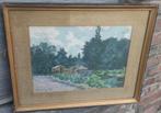 aquarelle paysage signe fernand verhaegen, Ophalen of Verzenden