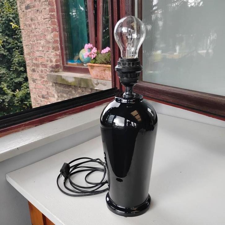 Geglazuurde keramische tafellamp, Antiek en Kunst, Antiek | Verlichting