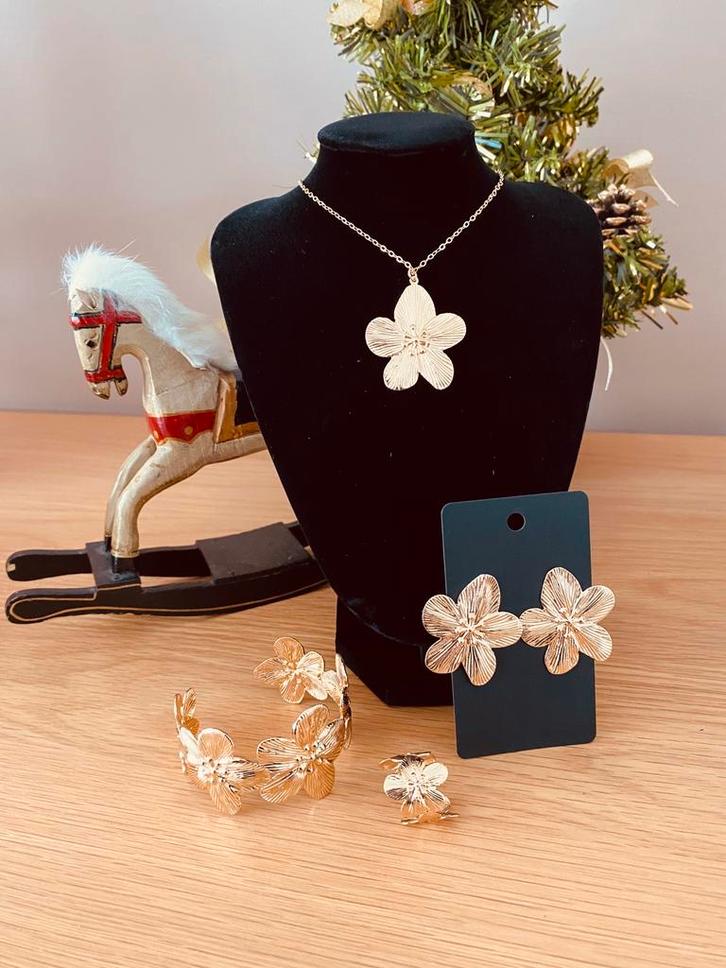 Idee cadeau  Ensemble bijoux neuf, Bijoux, Sacs & Beauté, Colliers, Neuf, Autres matériaux, Or, Réglable, Enlèvement ou Envoi