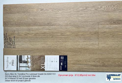 XL Laminaat Long Plank Trendline Vivaldi Oak 24cm €12,95m2, Maison & Meubles, Ameublement | Revêtements de sol, Neuf, Aggloméré