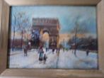 Schilderij klassiek olieverf Parijs Arc de Triomph Delfaux, Enlèvement ou Envoi