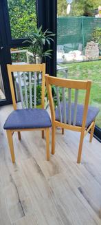 4 houten keukenstoelen, Huis en Inrichting, Stoelen, Ophalen, Gebruikt, Overige kleuren, Vier