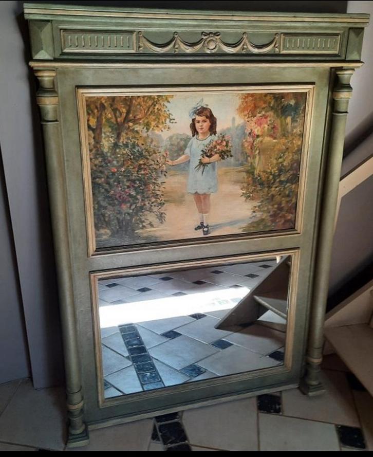 Schoorsteenspiegel Eik - Begin 20e eeuw - Directoire stijl, Antiek en Kunst, Antiek | Spiegels, 100 tot 150 cm, 150 tot 200 cm