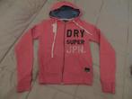 Gilet sweat à capuche SuperDry rose/saumon taille S, Taille 36 (S), Superdry, Porté, Rose