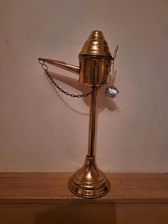 Lampe à huile de baleine MÉCAP, Belge début XIXe siècle, Antiquités & Art, Antiquités | Couverts, Enlèvement ou Envoi