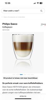 Dubbelwandige glazen Saeco Phillips, Ophalen, Zo goed als nieuw