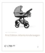 First Atlanta Black kinderwagen compleet alle opties!, Kinderen en Baby's, Kinderwagens en Combinaties, Zo goed als nieuw, Verstelbare duwstang