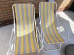 2 klapstrandzetels all. met nieuwe stof, Tuin en Terras, Tuinmeubel-accessoires, Ophalen, Gebruikt