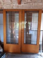 Dubbele binnendeur met glas, 80 tot 100 cm, Gebruikt, Glas, Ophalen
