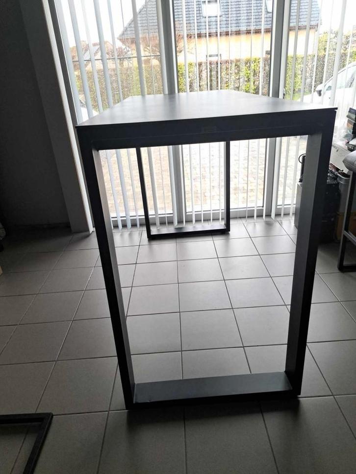 Hoge bartafel met volkeramisch blad (+gratis stoelen), Huis en Inrichting, Tafels | Statafels, Gebruikt, Ophalen