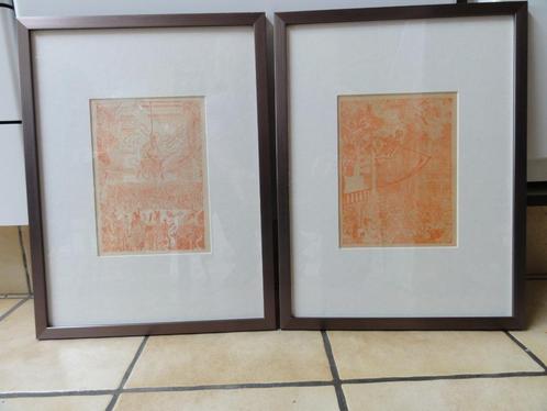 2 prachtige werken Ensor James, Antiek en Kunst, Kunst | Litho's en Zeefdrukken, Ophalen of Verzenden