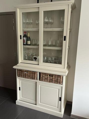 Servieskast, Huis en Inrichting, Ophalen, Gebruikt, Glas, Met deur(en)