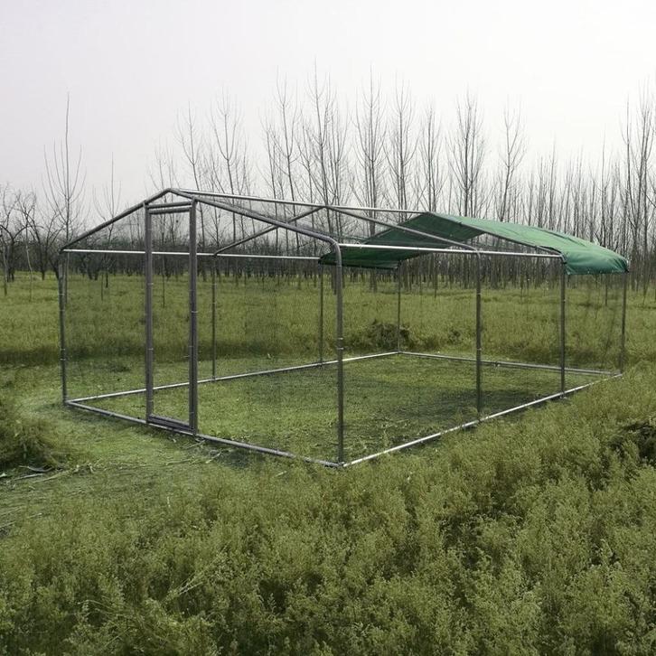 Poulailler 18m² enclos parc poule 6x3x2,25m voliere  chatier, Dieren en Toebehoren, Pluimvee | Toebehoren, Nieuw, Kippenhok of Kippenren