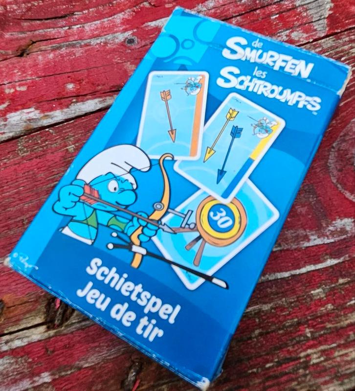 De Smurfen schietspel speelkaarten, Hobby en Vrije tijd, Gezelschapsspellen | Kaartspellen, Zo goed als nieuw, Ophalen of Verzenden
