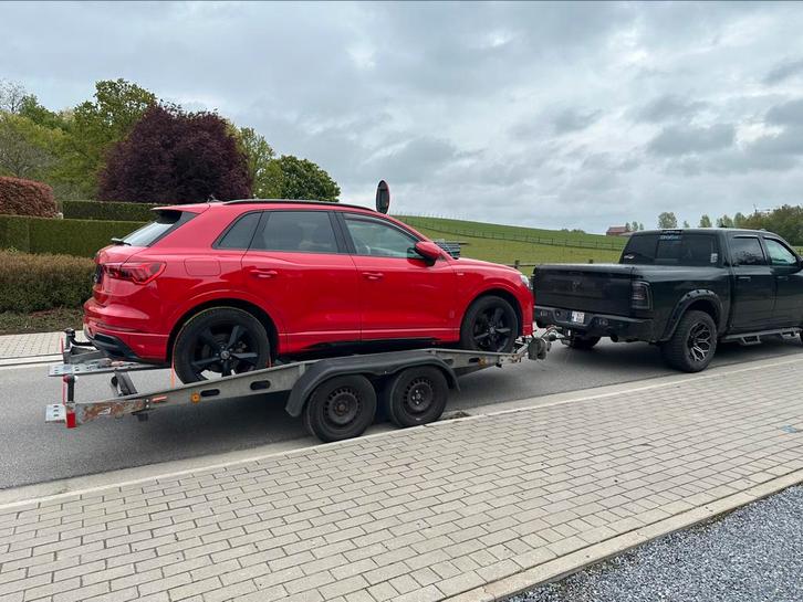 Te huur autotransporter, Auto diversen, Aanhangers en Bagagewagens, Zo goed als nieuw, Ophalen