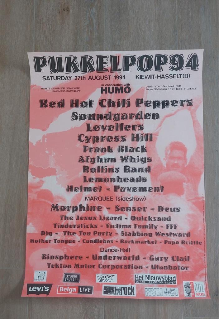 Posters van Pukkelpop van verschillende jaren, Verzamelen, Posters, Ophalen of Verzenden