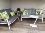 2 fauteuils de jardin alu blanc, Jardin & Terrasse, Ensembles de jardin, Comme neuf, 2 places, Banque, Enlèvement