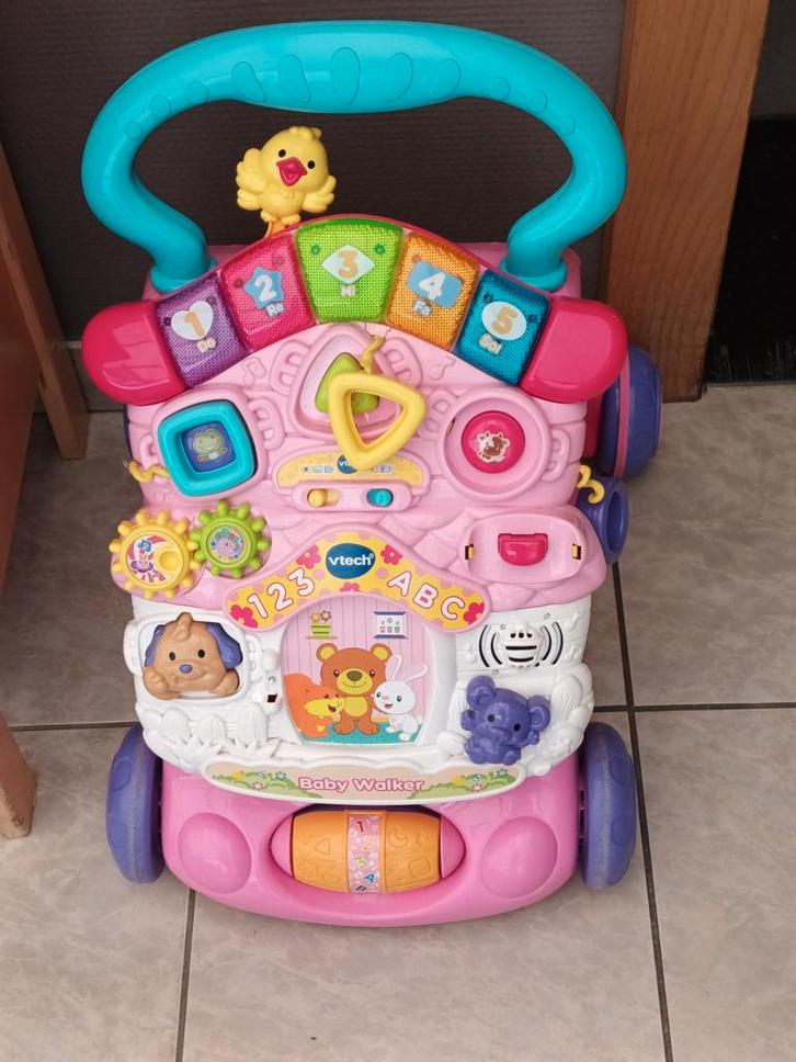Loopwagentje vtech met licht en geluid als nieuw., Kinderen en Baby's, Speelgoed | Vtech, Zo goed als nieuw, Ophalen
