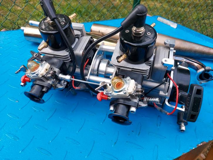 Moteur en ligne QJ 26cc x2 bateau rc, Hobby en Vrije tijd, Modelbouw | Boten en Schepen