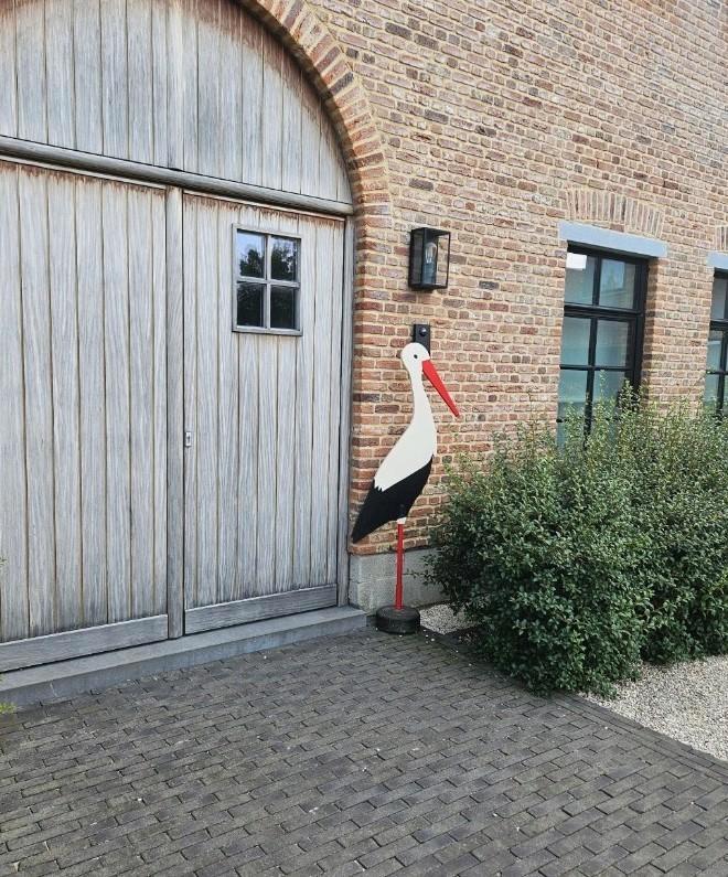 Geboorteaankondiging ooievaar, Kinderen en Baby's, Kraamcadeaus en Geboorteborden, Gebruikt, Geboortebord, Ophalen