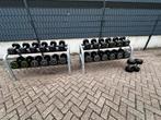 Dumbells 12kg t/m 36kg + 2 Technogym Opbergrekken, Ophalen, Gebruikt, Dumbbell