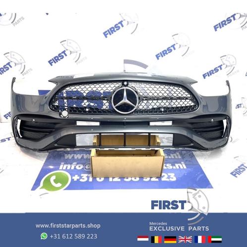 W206 AMG LINE VOORBUMPER GRIJS + STARS GRIL 2021-2024 origin, Auto-onderdelen, Carrosserie, Bumper, Mercedes-Benz, Voor, Gebruikt
