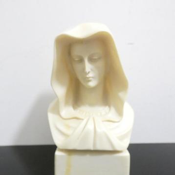 Alabaster beeldje Maagd Maria [877-a] beschikbaar voor biedingen