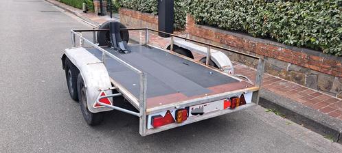 Motor aanhangwagen dubbel as (geen keuring), Auto diversen, Aanhangers en Bagagewagens, Zo goed als nieuw, Ophalen of Verzenden