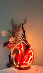 Mondgeblazen kleurige glazen tafellamp druppelvorm, Enlèvement ou Envoi, Verre