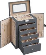Sieradendoos - Grijs - Juwelendoos -, Grote juwelendoos met, Handtassen en Accessoires, Kettingen, Overige materialen, Verstelbaar